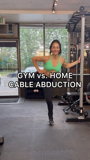 Fit By Tahys Instagram Reel: Gym vs home cable abduction