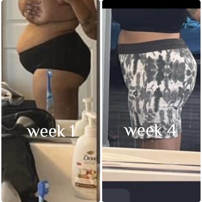 A Guided Fit Mama member before and after