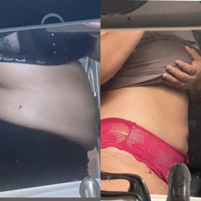 A Guided Fit Mama member before and after