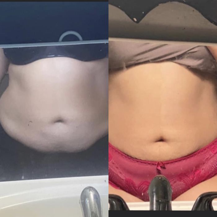 A Guided Fit Mama member before and after
