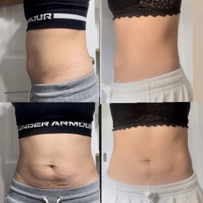 A Guided Fit Mama member before and after